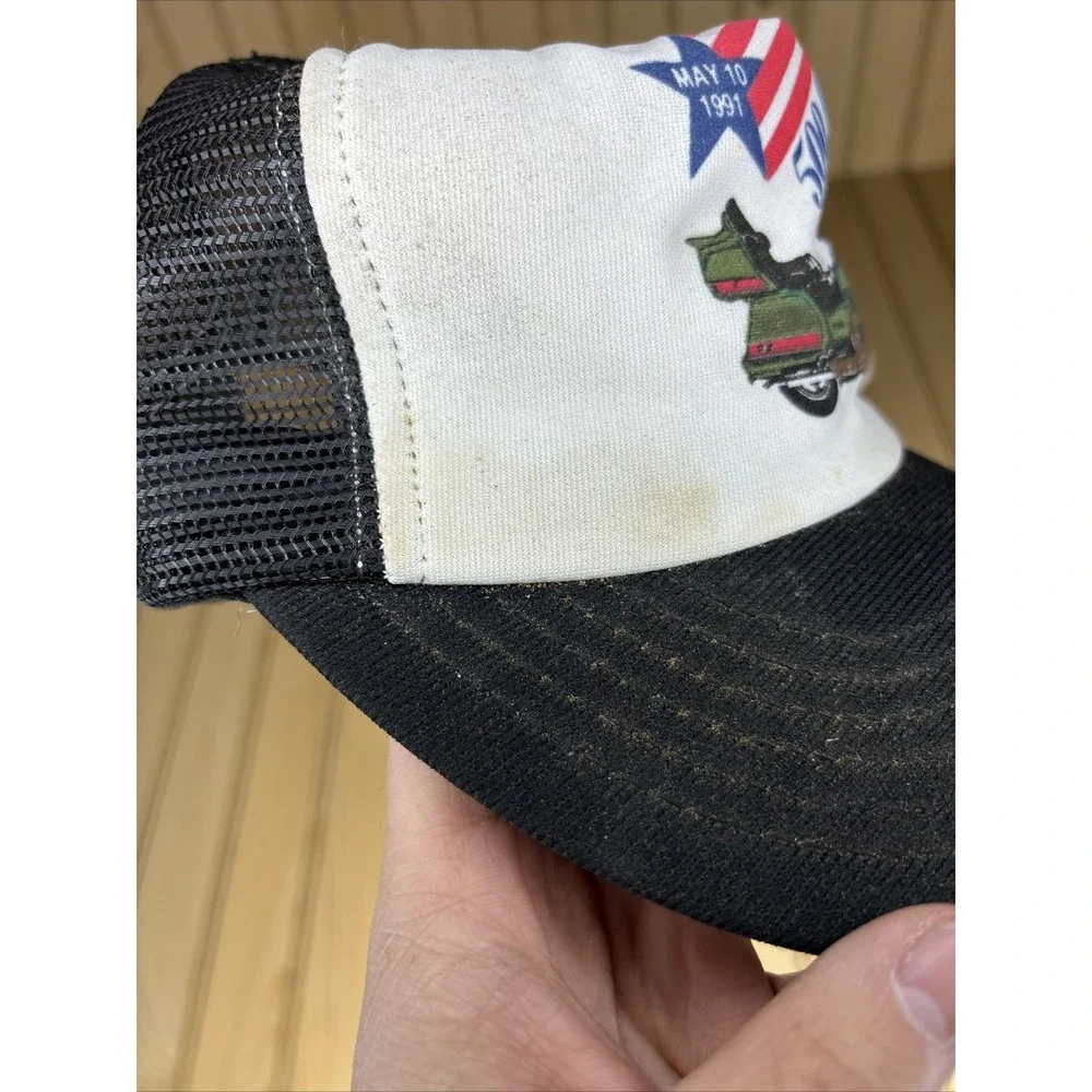 VTG RARE Honda Vintage Trucker SnapBack Hat Motorcycle Goldwing‎ 1991 500,000